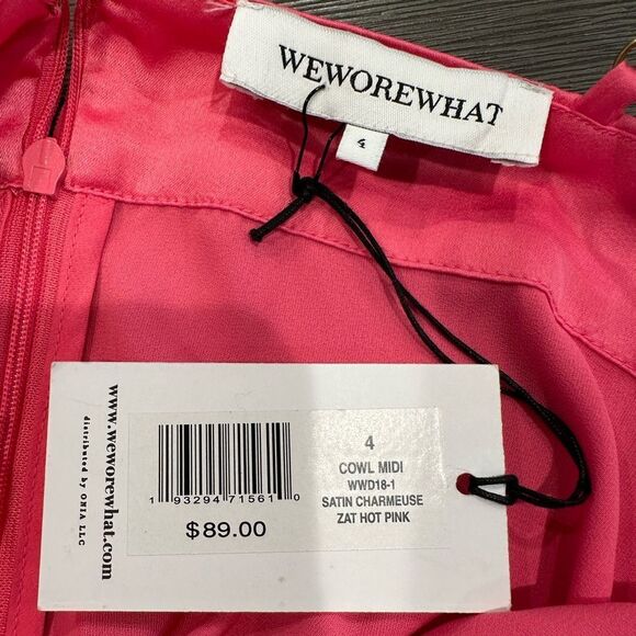 WeWoreWhat cowl satin midi dress pink - Picture 5 of 5